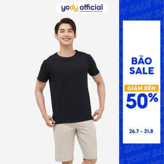  Áo thun nam YODY phông cộc tay, cổ tròn, vải cotton thoáng mát, mềm mịn TSM5289 MTS2