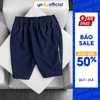 Quần Sooc nam YODY xẻ tà chất liệu Kaki thoải mái không nhăn QSM4013