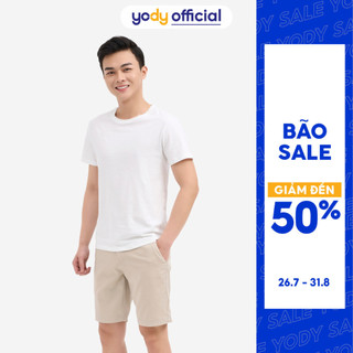  Áo phông nam YODY cộc tay cổ tròn mềm mại, giữ form thấm hút mồ hôi MTS1