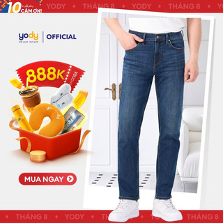 Quần jeans nam YODY dáng slim chất liệu sợ cà phê khử mùi thấm hút tốt QJM7007