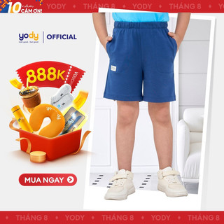 Quần sooc trẻ em YODY dành cho bé trai Kaki mềm mịn QSK6011
