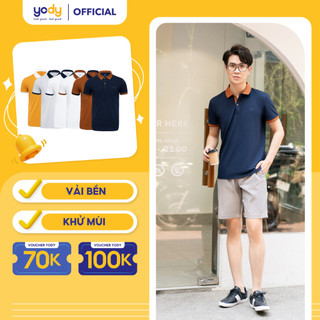 Áo POLO nam Scafe- Khử mùi hiệu quả, co giãn, thấm hút mồ phối cổ năng động thương hiệu YODY APM3635