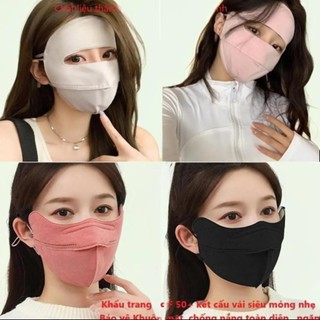 D- Khẩu Trang Chống Tia cực tím, chống UV Chống nắng. Khẩu trang che thái dương che trán