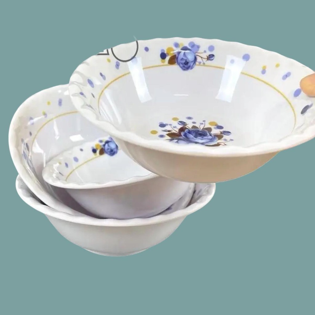 V- Bộ 2 Tô MELAMINE Bồng màu XANH mẫu viền [ BÈO ]- HÀNG VIỆT NAM CHẤT LƯỢNG. Tô chén dĩa MECA loại 