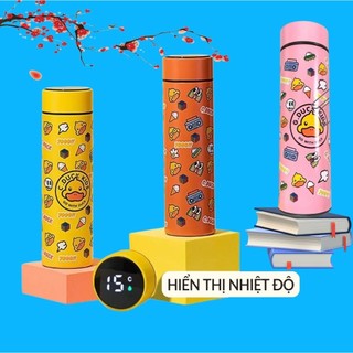 Bình Giữ Nhiệt INOX SUS 304 Có Đèn LED Báo Nhiệt Độ 500ML - Màu Sắc Trẻ Trung