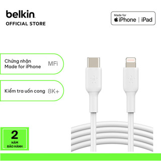 Cáp lightning belkin playa 12w vỏ dù 1m & 2m