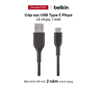 Cáp sạc usb type c belkin playa vỏ nhựa, 1 mét pm2001