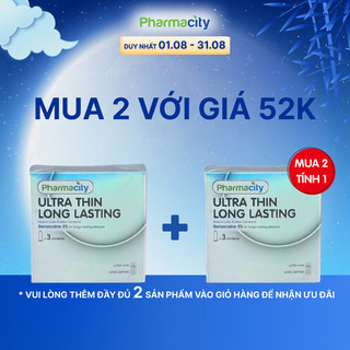 Bao cao su Pharmacity Ultra thin Long Lasting N
