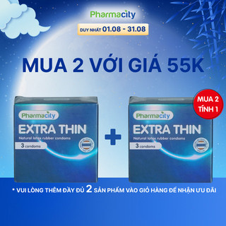 Bao cao su Pharmacity Extra Thin