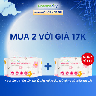 Khăn ướt chăm sóc da Pharmacity