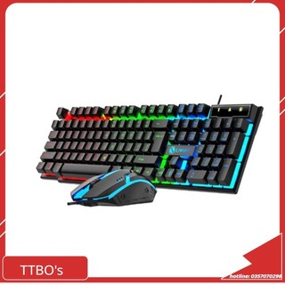 ( Xả kho ) 1000 Combo bàn phím chuột led giả cơ có dây chơi game cổng USB GTX300 Shipado  siêu nhạy led siêu đẹp TTBO's