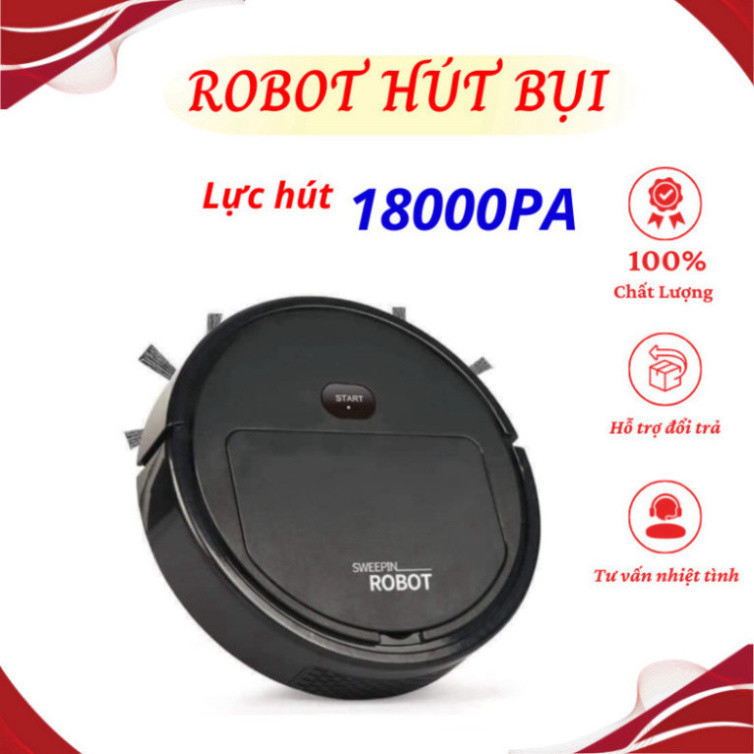 Robot quét nhà hút bụi lau nhà thông minh, Máy Hút Bụi đa chức năng giá rẻ HOT HOT