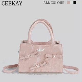 Túi Xách Ceekay Chính Hãng - Túi Xách Nữ Da Vân Loang Đính Nơ Cao Cấp Phong Cách Nhẹ Nhàng Nữ Tính Độc Đáo