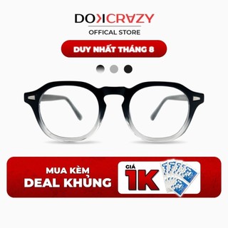 Gọng kính cận tròn nam nữ DOKCRAZY ILA Cao Cấp, Dáng Retro Âu Mỹ, Chống ánh sáng xanh, tia UV400