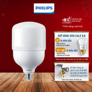 Bóng đèn Philips trụ TForce siêu sáng - Ánh sáng trắng 6500K