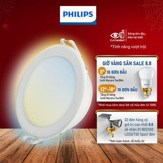 WIZ Đèn âm trần thay đổi nhiệt độ màu WiFi TW/12.5W RD5" D125/82765