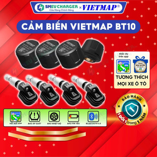 Cảm biến áp suất lốp vietmap bt10 - báo áp suất lốp - kết nối điện thoại - smev - hàng chính hãng