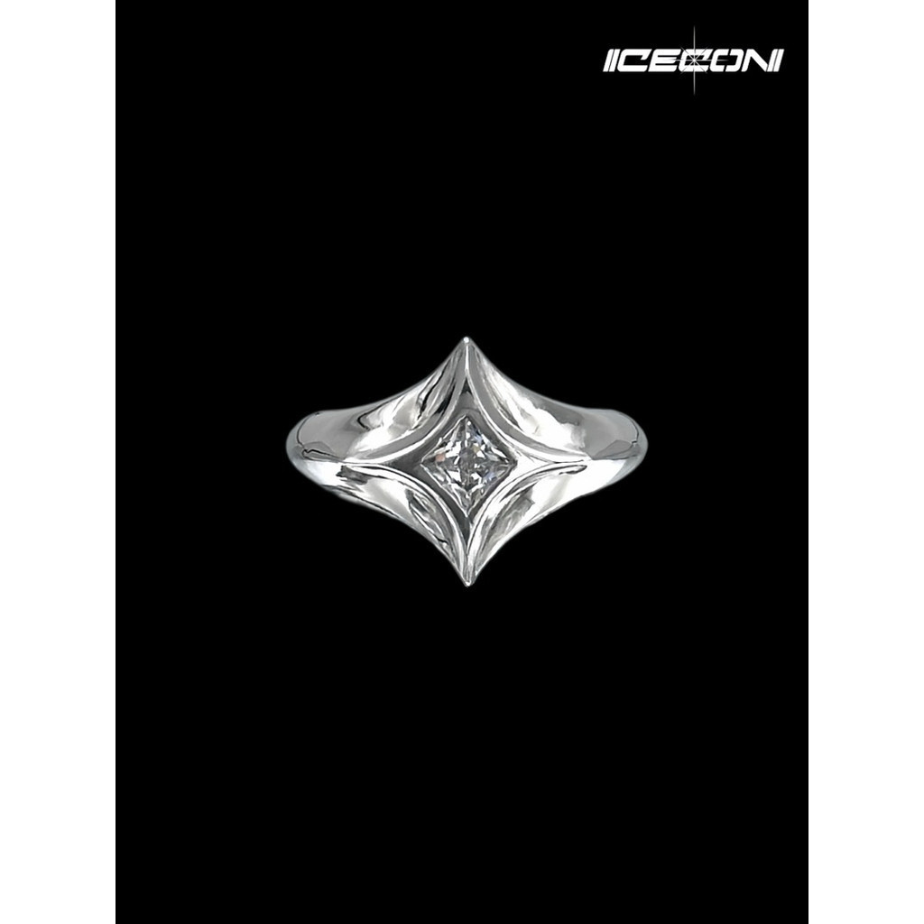 Nhẫn Bạc 925 - Mạ Vàng Trắng Ngôi Sao Bling Star Icecon - SS 2024 ( Bling Star Ring SS 2024 )