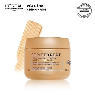 Dầu hấp nhũ vàng phục hồi hư tổn toàn diện Serie Expert Absolut Repair Gold 75ml