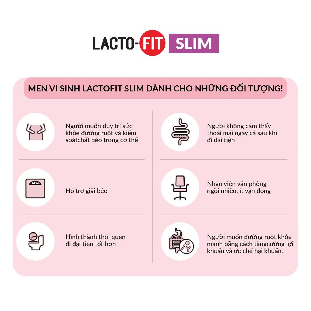 Gói Lẻ Men Vi Sinh LACTO-FIT SLIM - Ổn Định Tiêu Hoá & Hỗ Trợ Giảm Cân (01 gói x 2g)