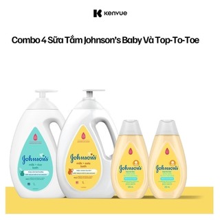 Bộ 2 chai sữa tắm johnsons baby 1000ml x 2 + 2xttt 200ml