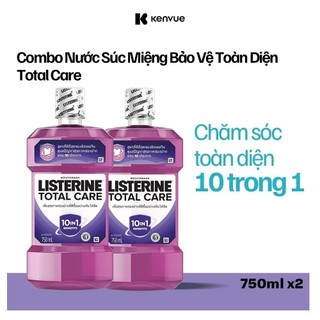 Combo 2 Nước súc miệng Listerine Total Care Mouthwash 750ml