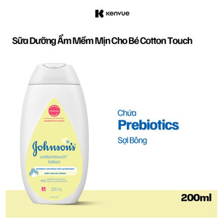 Sữa dưỡng ẩm mềm mịn Johnson's baby cotton touch 200ml