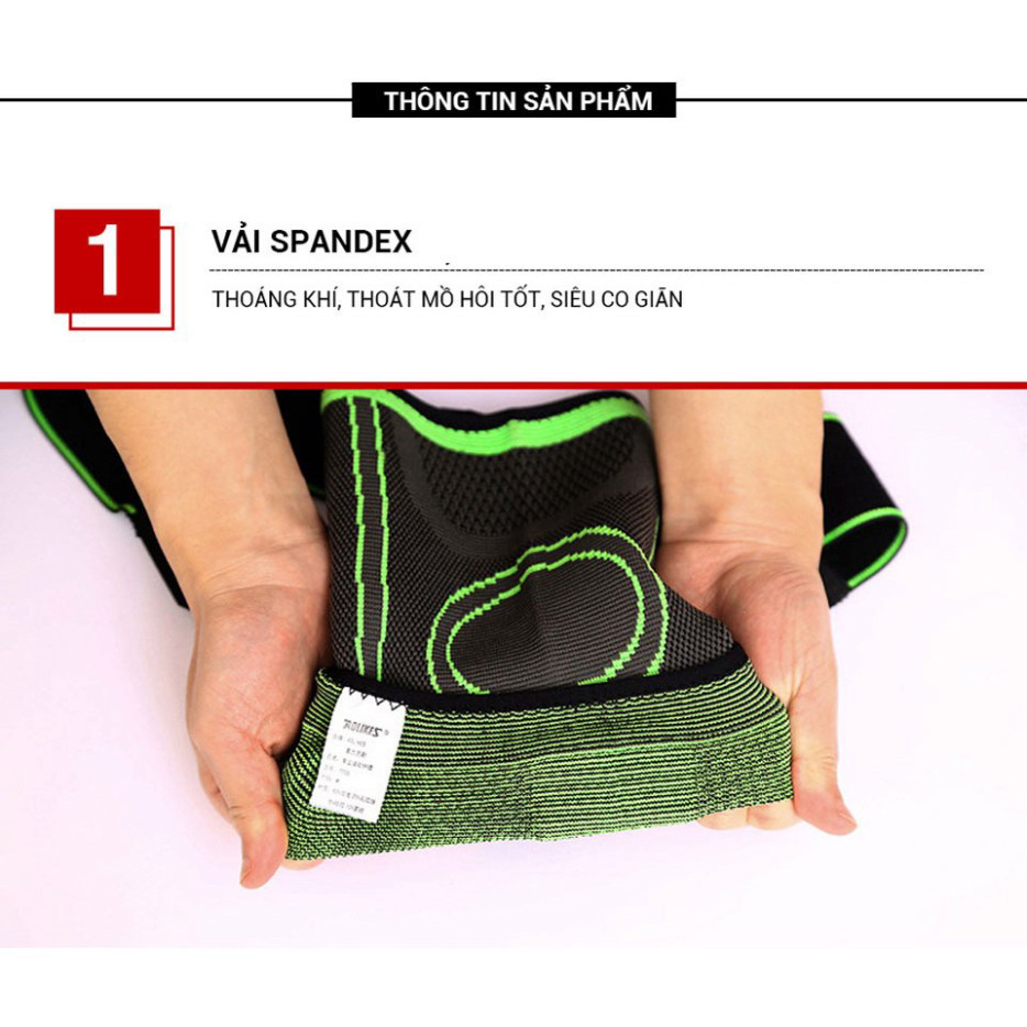 Bó gối thể thao Aolikes 7720 Bó gối đá bóng thể thao  Xỏ gối co giãn 4 chiều quấn bảo vệ gối cdb11