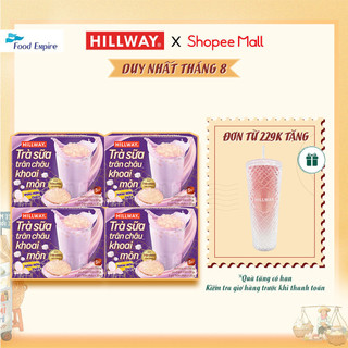 Combo 4 hộp Trà sữa trân châu khoai môn - Hillway
