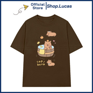 Áo Thun Hoạt Hình CAPYBARA Chuột Lang Form Unisex Nam Nữ Cotton  Mẫu Tắm TA