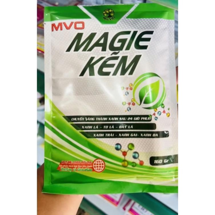Magie Kẽm - Chuyển vàng thành xanh sau 24h. Xanh lá - to lá - dày lá, xanh trái - xanh gai - xanh da