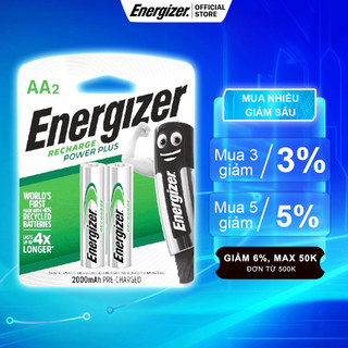 Pin sạc energizer aa 2000mah nh15 pp rp2 - vỉ 2 viên - hàng chính hãng