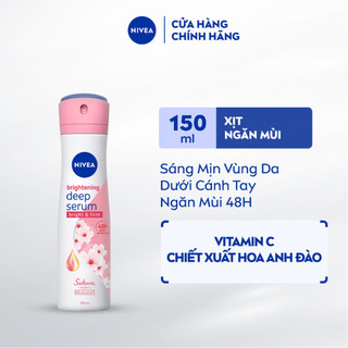 Xịt Ngăn Mùi NIVEA Serum Trắng Mịn Hương Hoa Anh Đào (150 ml) - 85308