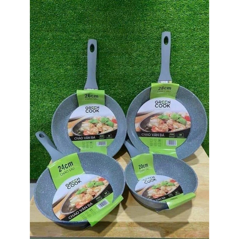 Chảo Chốnng dính Greencook đáy từ 26 cm