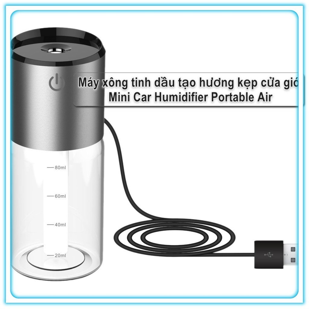 Máy xông tinh dầu tạo hương kẹp cửa gió xe ô tô Mini Car Humidifier Portable Air