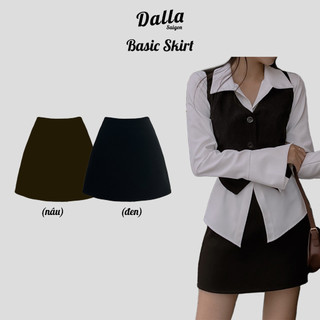 Dalla chân váy ngắn chữ a basic skirt