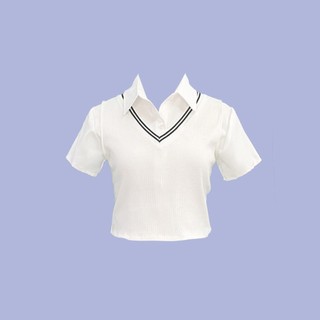 DALLA Áo gile croptop trắng (GL02B) Demie Vest