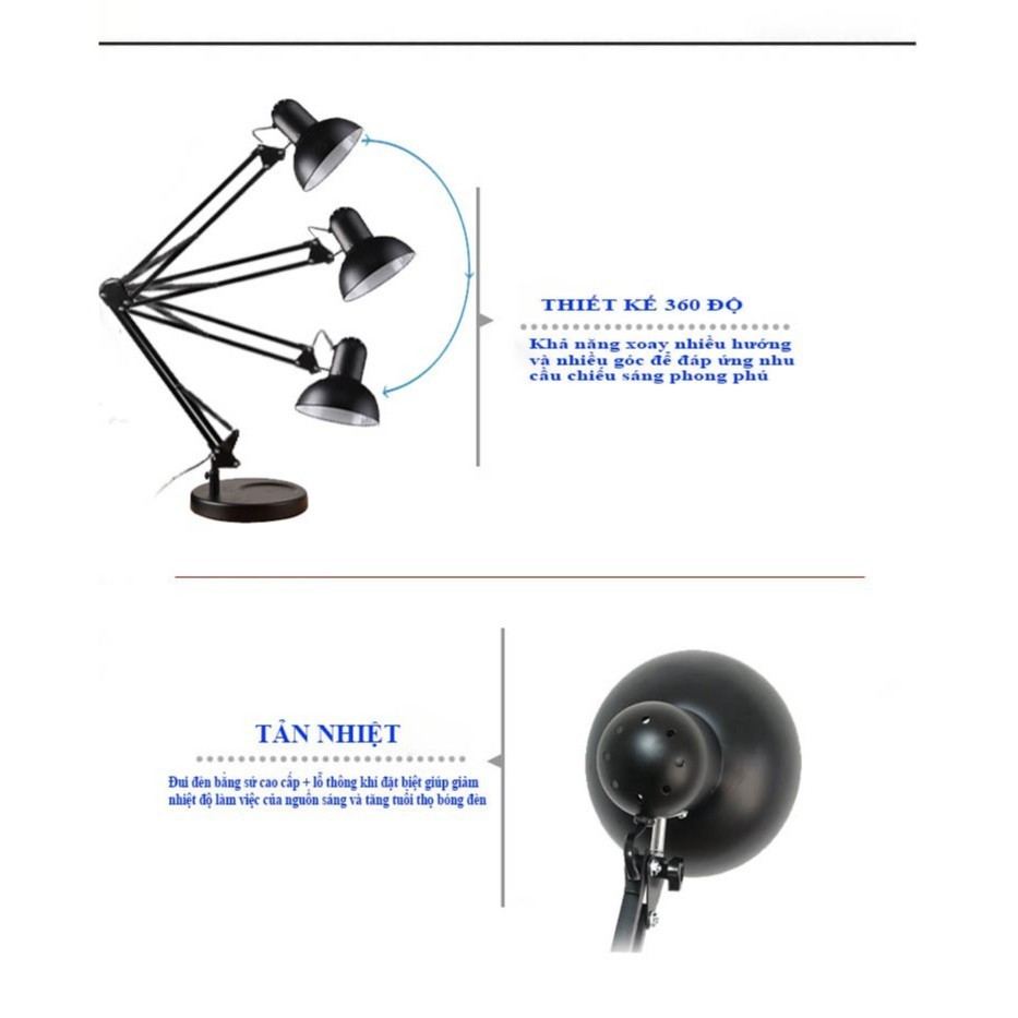 Đèn bàn học HY2266 Bóng LED Chống Cận Bảo Vệ Mắt Đèn học để bàn cao cấp bảo hành 2 năm | BigBuy360 - bigbuy360.vn