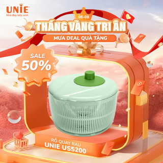 Rổ quay rau ly tâm unie us5200, dung tích 5.2l, chất liệu cao cấp, độ bền cao