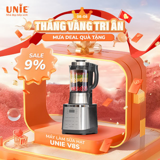 Máy xay nấu sữa hạt UNIE V8S công suất 1800W, dung tích 1.75L