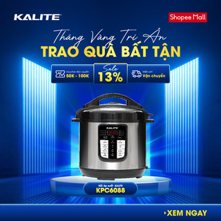 Nồi áp suất điện Kalite KPC6088 dung tích 6L công suất 950W 12 chế độ ninh hầm, nấu cơm...  - Bảo hành 12 tháng