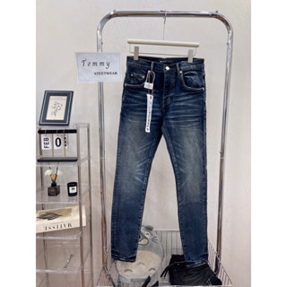   ✨ CHẤT LƯỢNG CAO  - Quần Jean Pur!ple - Quần Bò Pơ Pồ Xanh Dương Trơn Phối Mài Baisc - Hàng Cao Cấp 