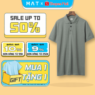 Áo polo nam mat smoky green vải thun cá sấu co giãn 4 chiều, bền màu nhiều size