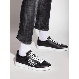[ Hàng Nhập ] Giày sneaker Dsquared2 Milano Đen logo Trắng LA on web fullbox bill thẻ phụ kiện