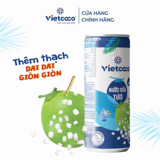 Nước dừa tươi có thạch Vietcoco lon 240ml