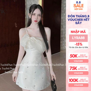 Váy tafta trễ vai phối tơ điệu đà sang trọng đi chơi đi tiệc Lyra VTT003