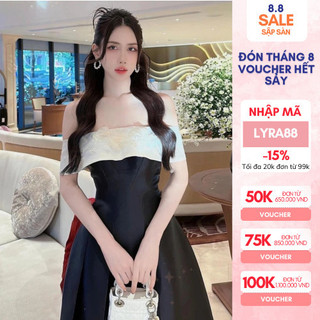Đầm tafta trễ vai dáng dài quyến rũ đi chơi đi tiệc đi chơi Lyra VTT073