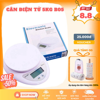 Cân điện tử, cân tiểu ly nhà bếp tối đa 5kg mã sản phẩm wh-b05