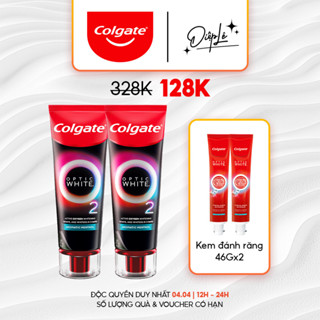 [Diệp Lê x Colgate] Bộ 2 Kem Đánh Răng Colgate trắng răng TRONG 3 NGÀY Optic White O2 với Oxy Hoạt Tính 85g/tuýp