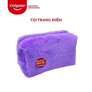 [HB Gift] Túi đựng mỹ phẩm Colgate lông mềm ( nhiều màu )